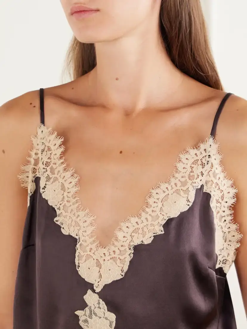 DÔEN Kira Lace-trimmed Silk-satin Cami | Thumbnail 4 DÔEN Kira Lace-trimmed Silk-satin Cami | Thumbnail 4