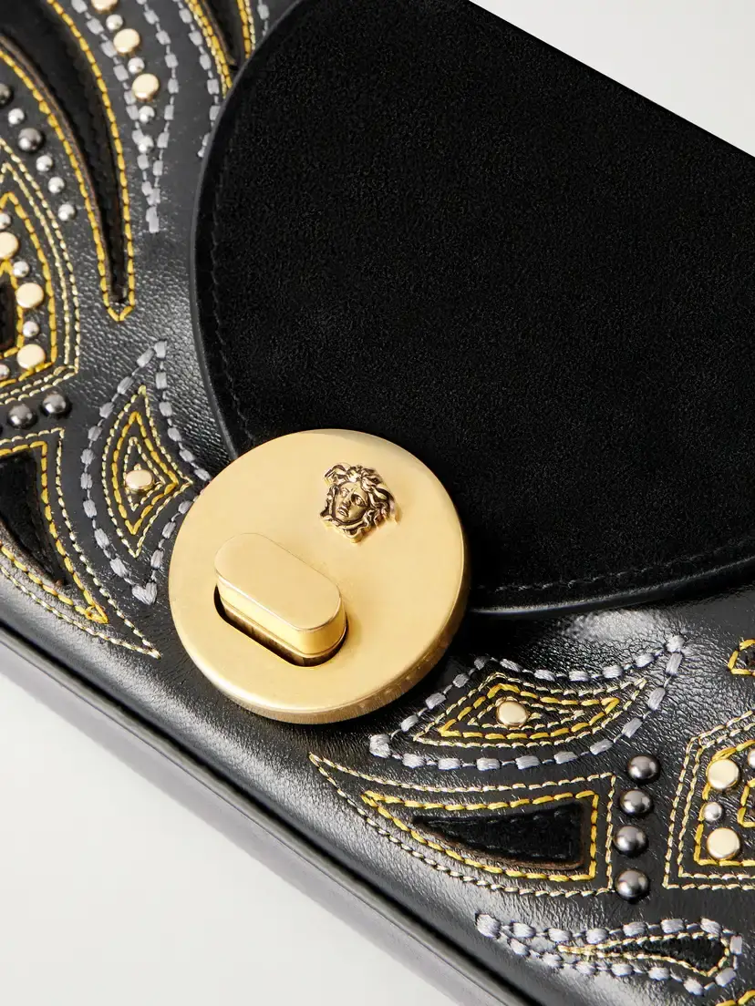 Versace Vivian Stud-embellished Leather Clutch | Thumbnail 5 Versace Vivian Stud-embellished Leather Clutch | Thumbnail 5