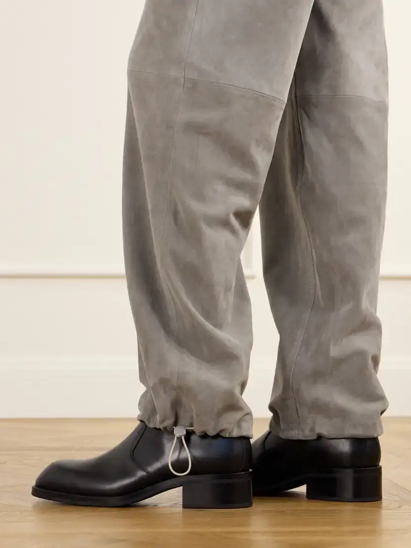 STILL HERE Sport Jean Paneled Suede Low-rise Straight-leg Pants | Thumbnail 5 STILL HERE Sport Jean Paneled Suede Low-rise Straight-leg Pants | Thumbnail 5