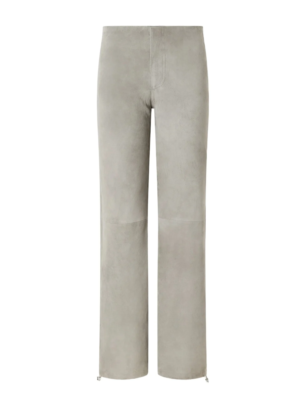 STILL HERE Sport Jean Paneled Suede Low-rise Straight-leg Pants