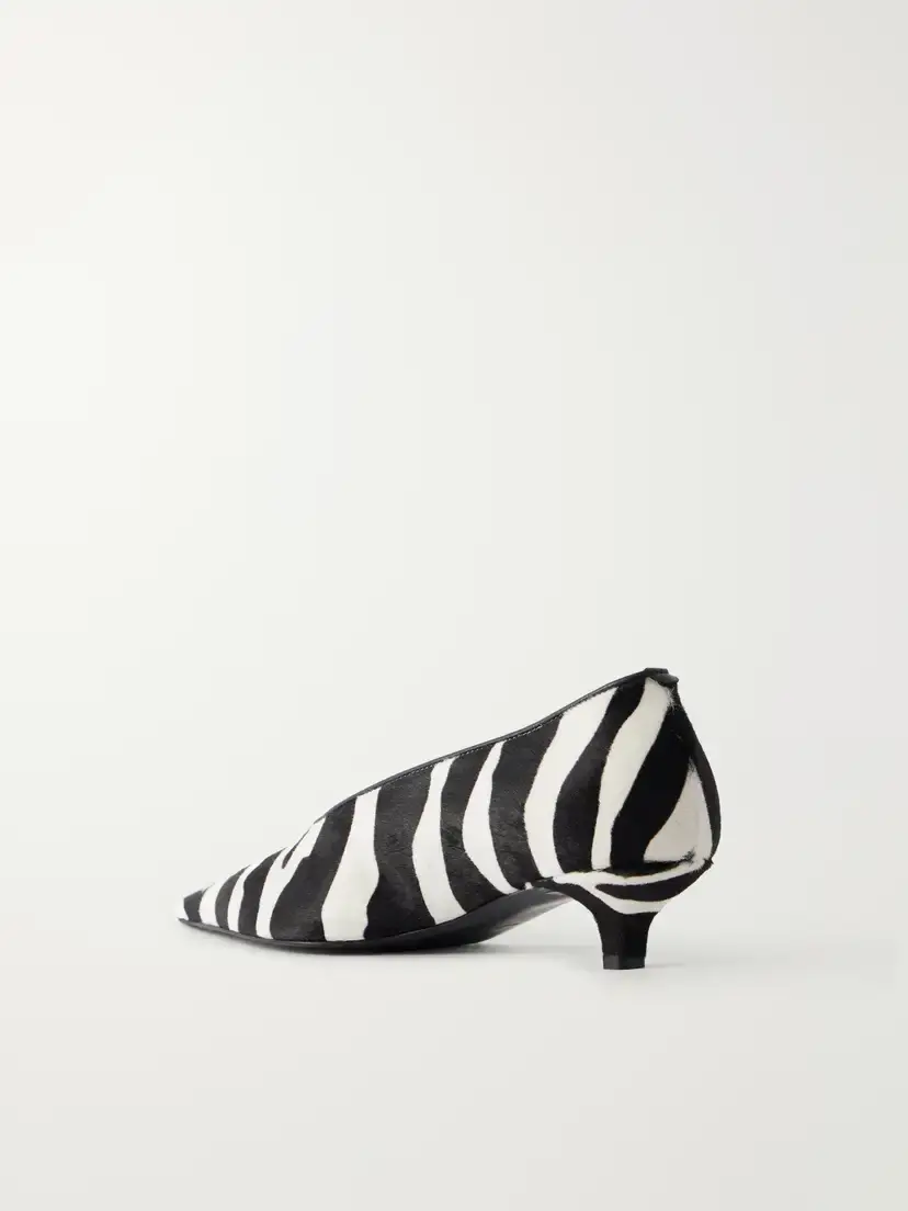 TOTEME Sharp 35 Zebra-print Calf Hair Pumps | Thumbnail 3 TOTEME Sharp 35 Zebra-print Calf Hair Pumps | Thumbnail 3