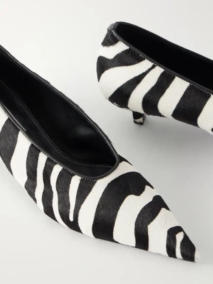 TOTEME Sharp 35 Zebra-print Calf Hair Pumps | Thumbnail 5 TOTEME Sharp 35 Zebra-print Calf Hair Pumps | Thumbnail 5