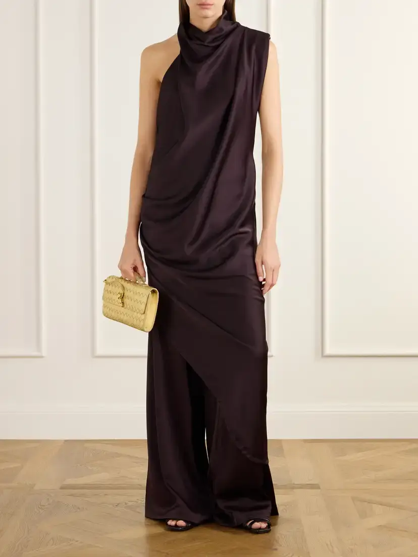 Johanna Ortiz Dark Petals Satin Wide-leg Pants | Thumbnail 2