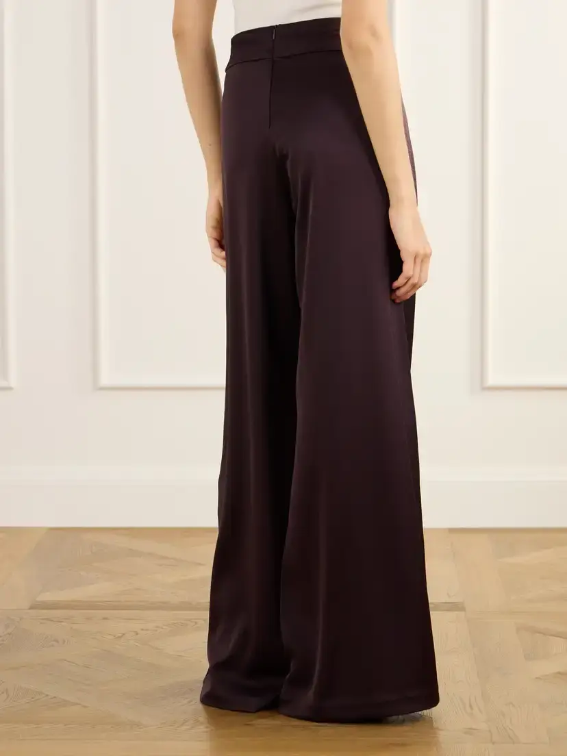 Johanna Ortiz Dark Petals Satin Wide-leg Pants | Thumbnail 4