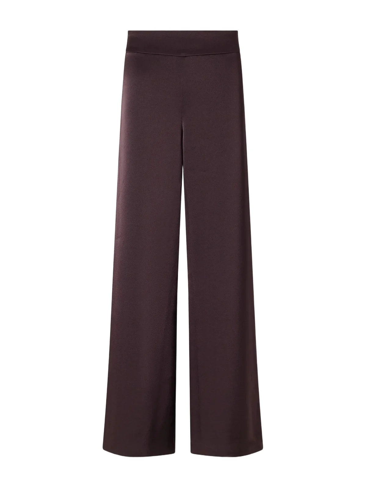 Dark Petals Satin Wide-leg Pants