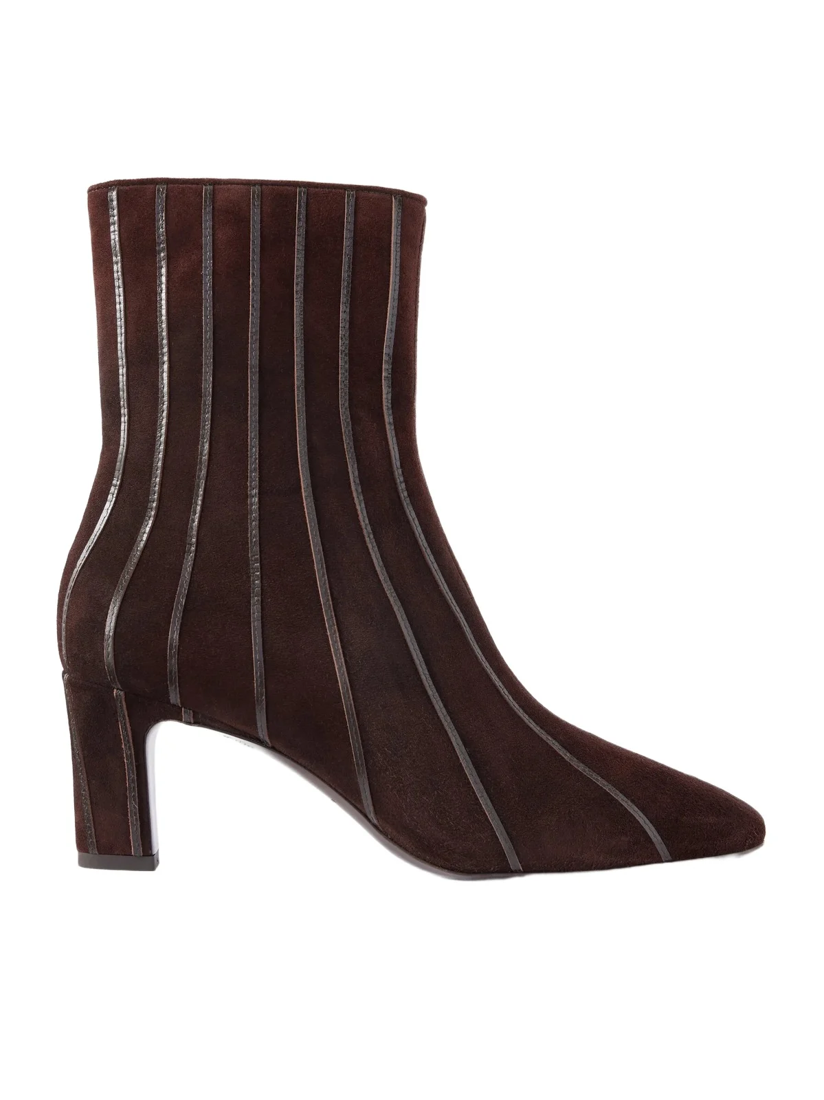 Herbert Levine A Fine Line 65 Leather-trimmed Suede Ankle Boots