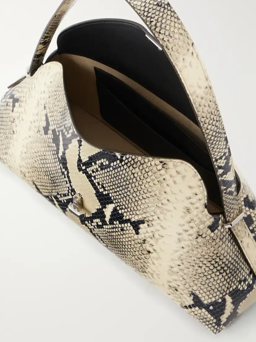 TOTEME T-lock Snake-effect Leather Shoulder Bag | Thumbnail 4