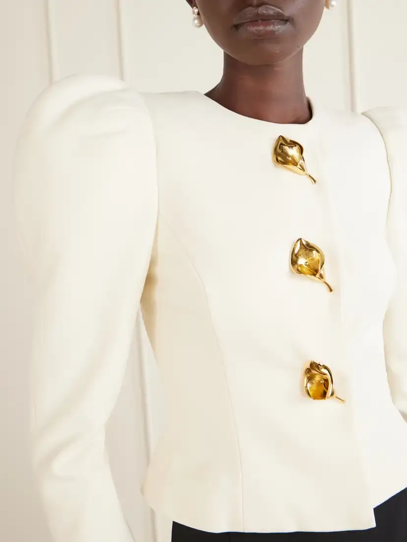 Carolina Herrera Embellished Stretch-wool Jacket | Thumbnail 4 Carolina Herrera Embellished Stretch-wool Jacket | Thumbnail 4