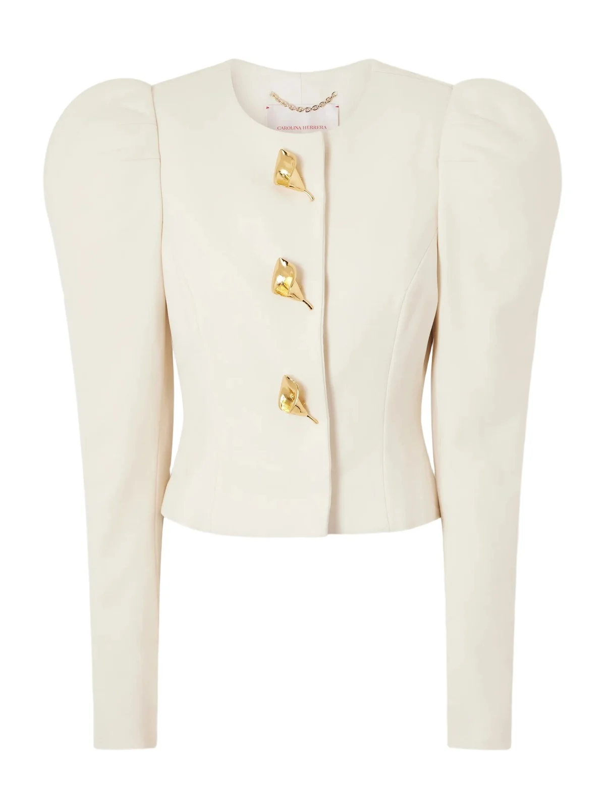 Carolina Herrera Embellished Darted Stretch-wool Crepe Jacket