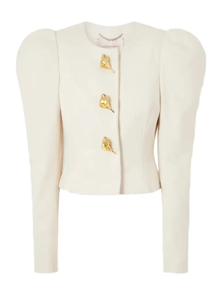 Carolina Herrera Embellished Stretch-wool Jacket
