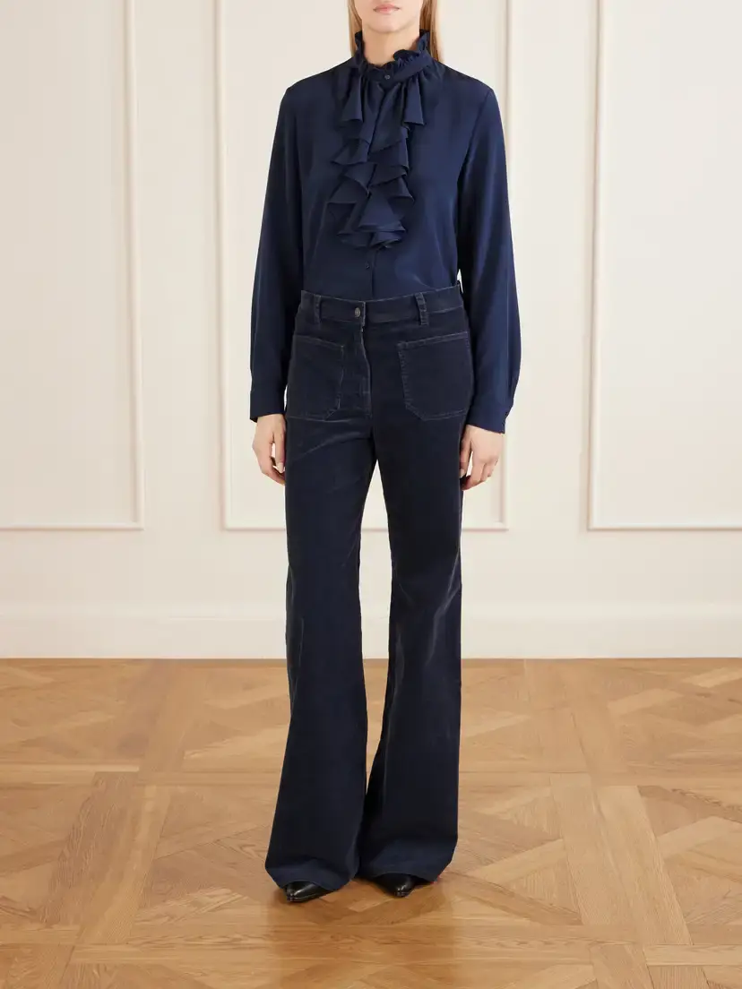 Nili Lotan Florence Cotton-blend Corduroy Flared Pants | Thumbnail 2 Nili Lotan Florence Cotton-blend Corduroy Flared Pants | Thumbnail 2