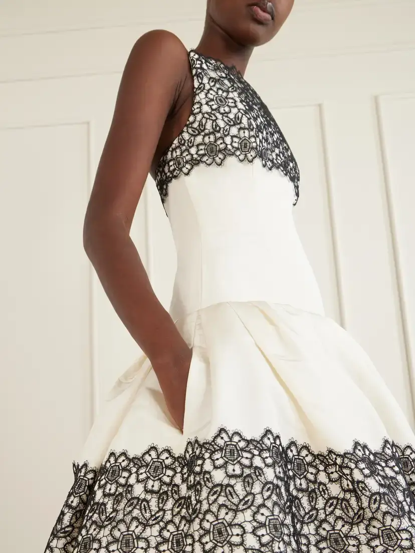 Carolina Herrera Strapless Lace-trimmed Silk-faille Gown | Thumbnail 4 Carolina Herrera Strapless Lace-trimmed Silk-faille Gown | Thumbnail 4