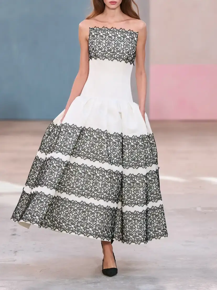 Carolina Herrera Strapless Lace-trimmed Silk-faille Gown | Thumbnail 5 Carolina Herrera Strapless Lace-trimmed Silk-faille Gown | Thumbnail 5