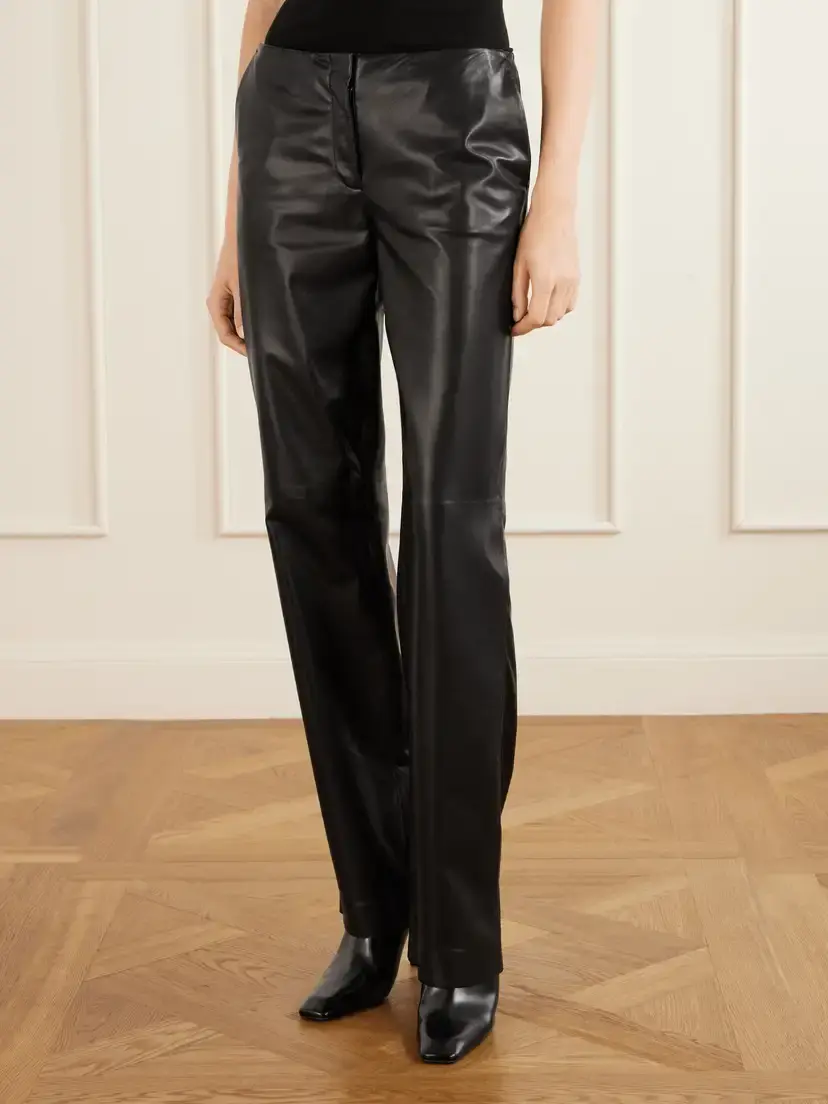 TOTEME Leather Straight-leg Pants | Thumbnail 3 TOTEME Leather Straight-leg Pants | Thumbnail 3