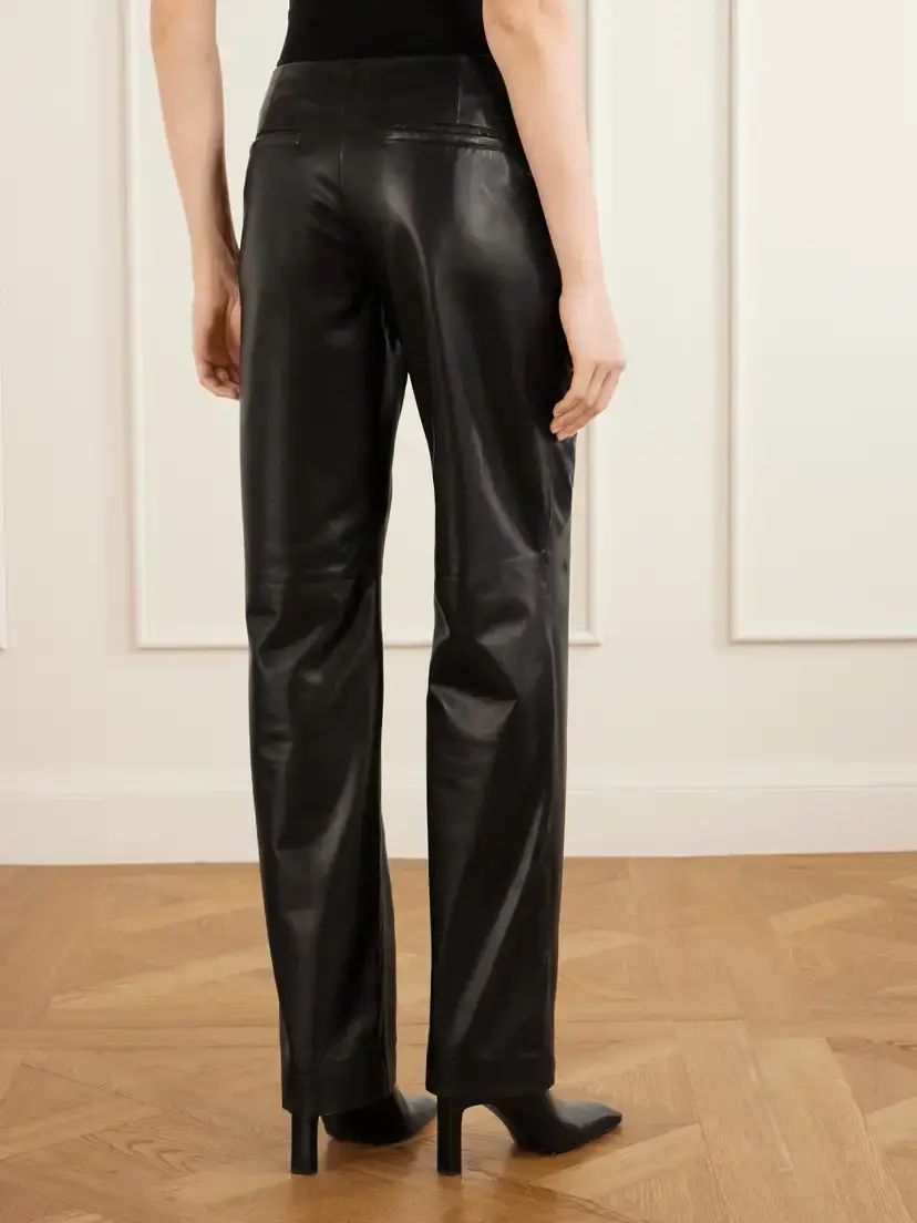 TOTEME Leather Straight-leg Pants | Thumbnail 4 TOTEME Leather Straight-leg Pants | Thumbnail 4