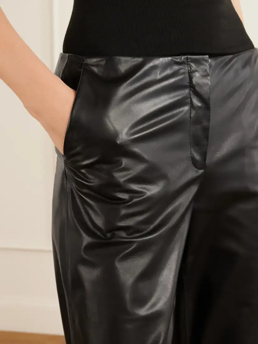 TOTEME Leather Straight-leg Pants | Thumbnail 5 TOTEME Leather Straight-leg Pants | Thumbnail 5