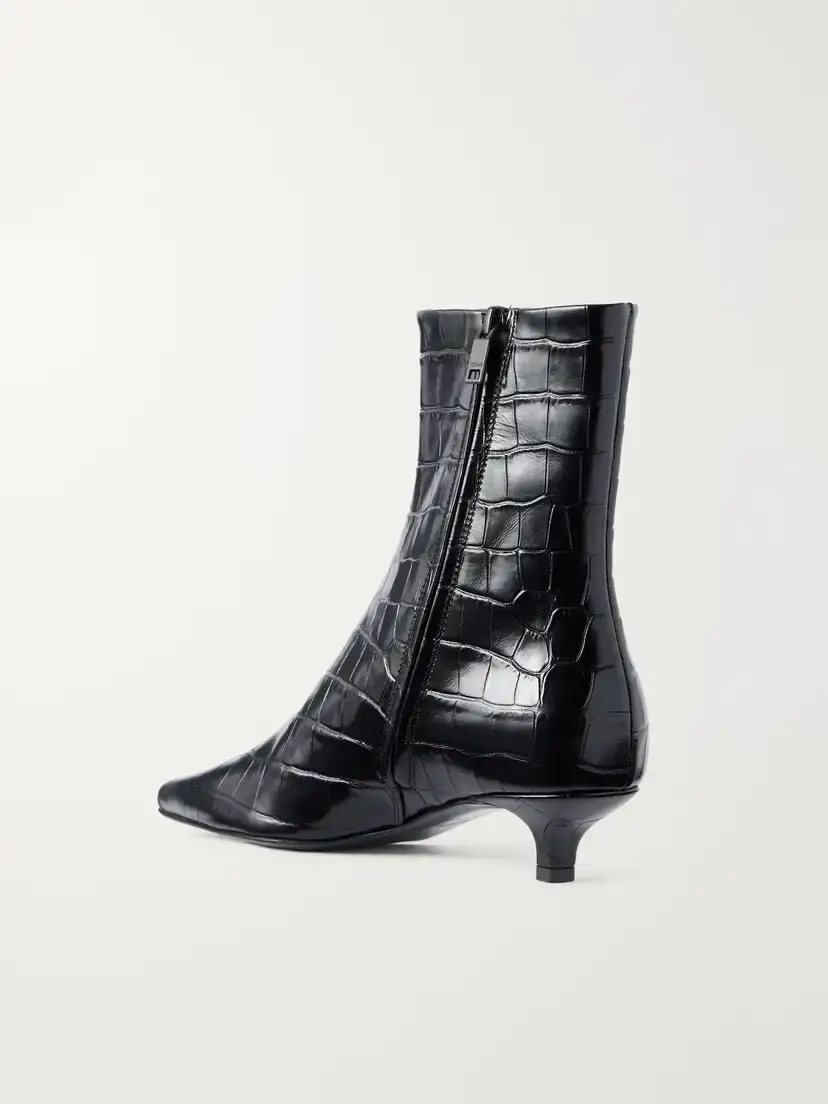TOTEME Croc-effect Leather Ankle-boots | Thumbnail 3 TOTEME Croc-effect Leather Ankle-boots | Thumbnail 3