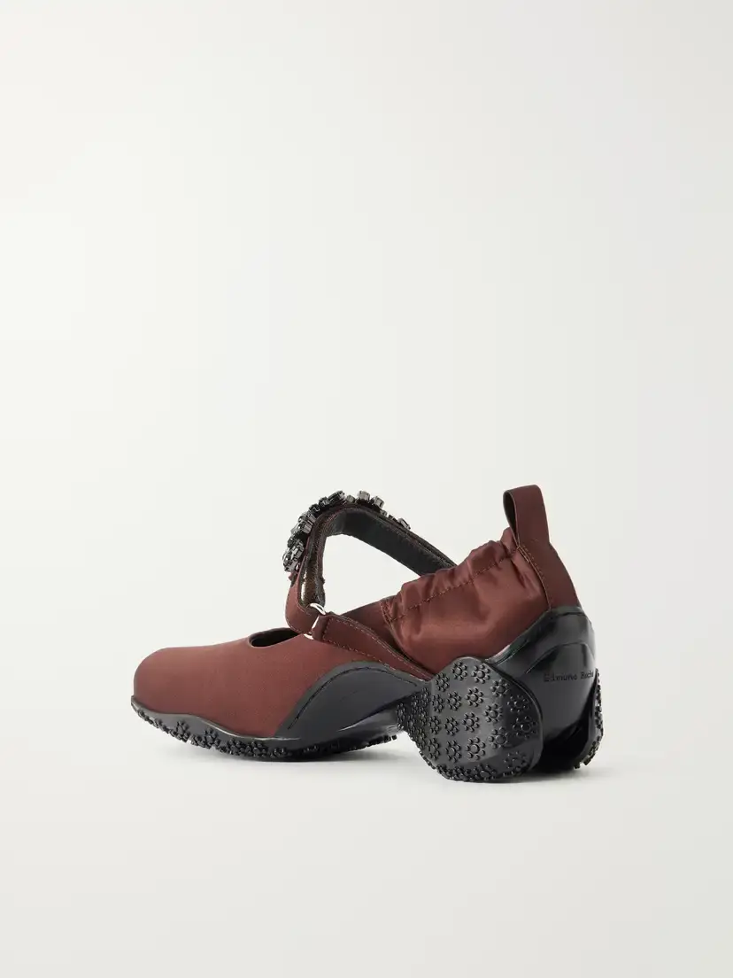 Simone Rocha Ballet Runner Crystal-embellished Satin Pumps | Thumbnail 3 Simone Rocha Ballet Runner Crystal-embellished Satin Pumps | Thumbnail 3