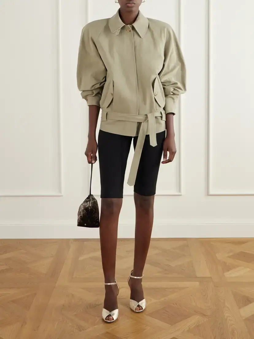 Magda Butrym Belted Cotton-gabardine Jacket | Thumbnail 2 Magda Butrym Belted Cotton-gabardine Jacket | Thumbnail 2