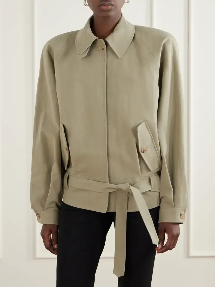Magda Butrym Belted Cotton-gabardine Jacket | Thumbnail 3 Magda Butrym Belted Cotton-gabardine Jacket | Thumbnail 3