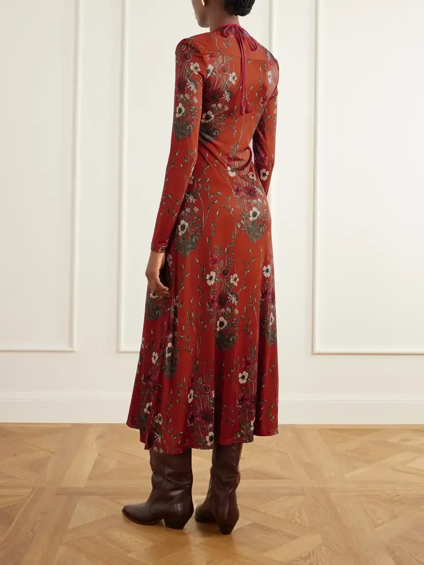 Johanna Ortiz Festive Performance Gathered Floral-print Stretch-jersey Midi Dress | Thumbnail 3 Johanna Ortiz Festive Performance Gathered Floral-print Stretch-jersey Midi Dress | Thumbnail 3