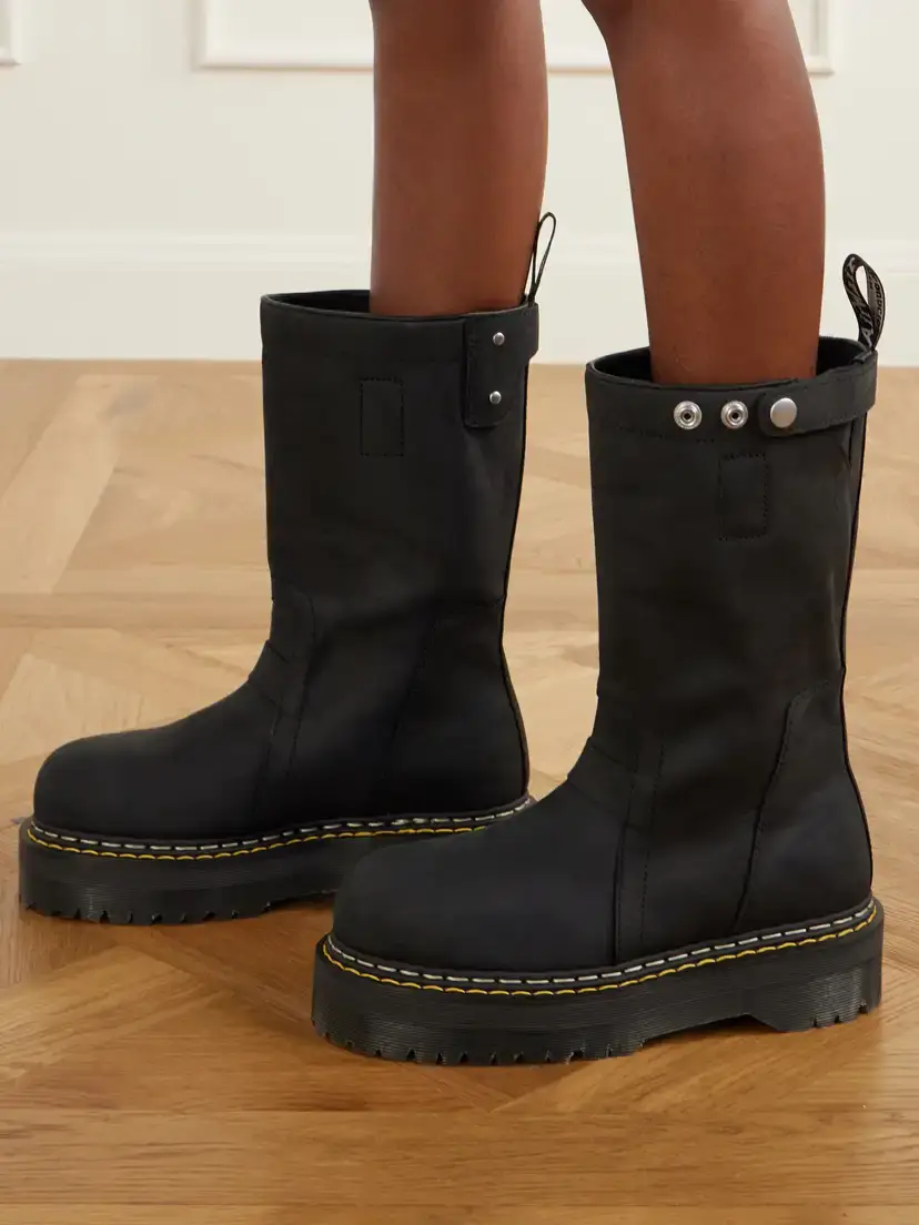 Rick Owens + Dr Martens Nubuck Ankle Boots | Thumbnail 2 Rick Owens + Dr Martens Nubuck Ankle Boots | Thumbnail 2
