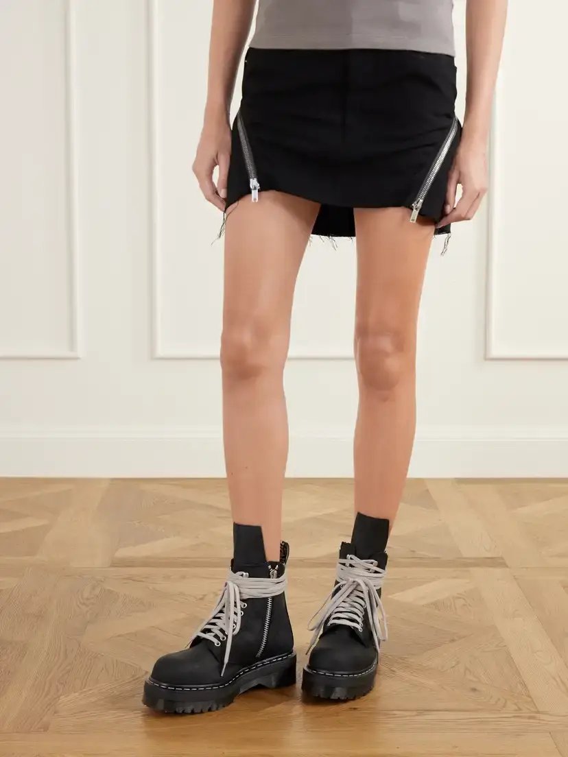 Rick Owens + Dr. Martens Nubuck Ankle Boots | Thumbnail 2 Rick Owens + Dr. Martens Nubuck Ankle Boots | Thumbnail 2