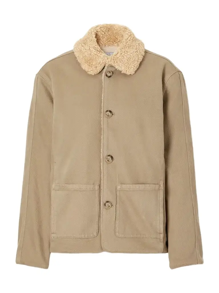 STILL HERE Townes Reversible Plush And Denim Jacket