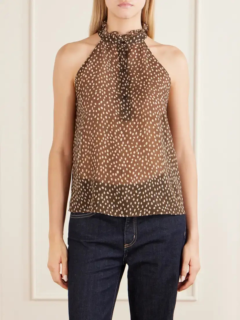 Nili Lotan Daniella Silk Halterneck Blouse | Thumbnail 3 Nili Lotan Daniella Silk Halterneck Blouse | Thumbnail 3
