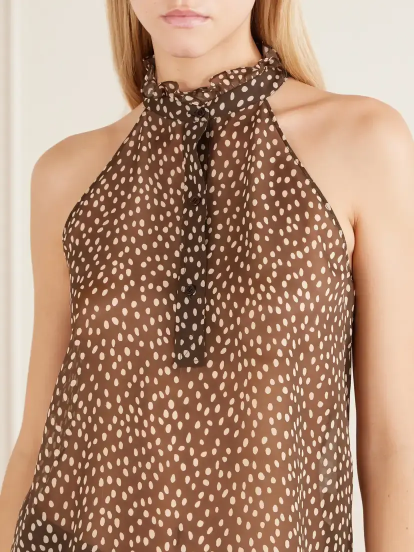 Nili Lotan Daniella Silk Halterneck Blouse | Thumbnail 5 Nili Lotan Daniella Silk Halterneck Blouse | Thumbnail 5