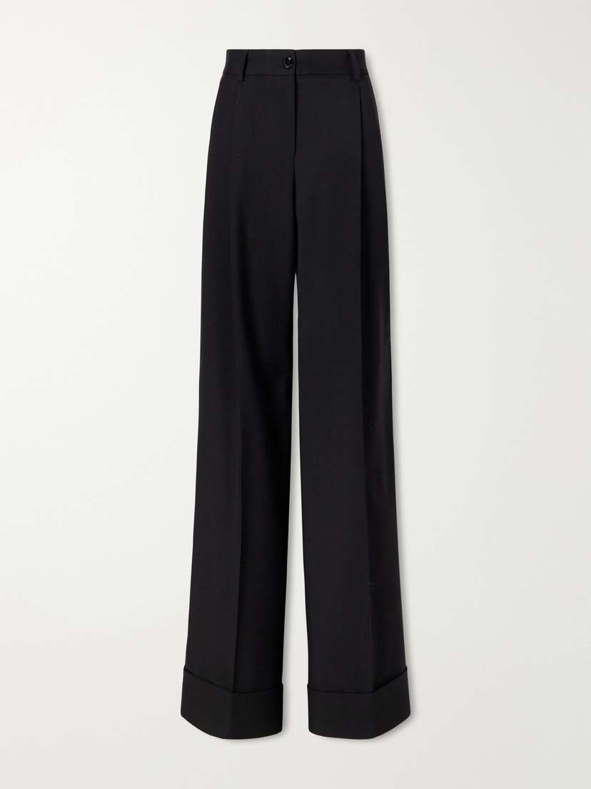 Dolce & Gabbana Wool Mid-rise Straight-leg Pants
