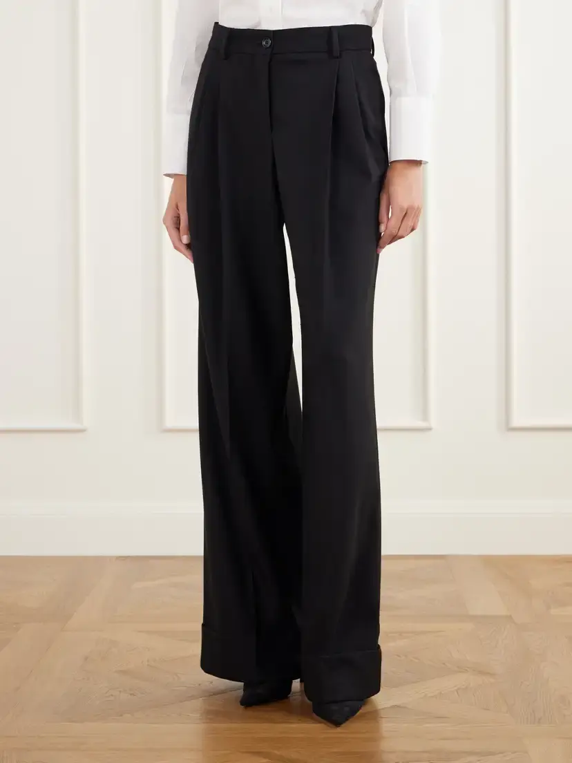 Dolce & Gabbana Wool Mid-rise Straight-leg Pants | Thumbnail 3 Dolce & Gabbana Wool Mid-rise Straight-leg Pants | Thumbnail 3