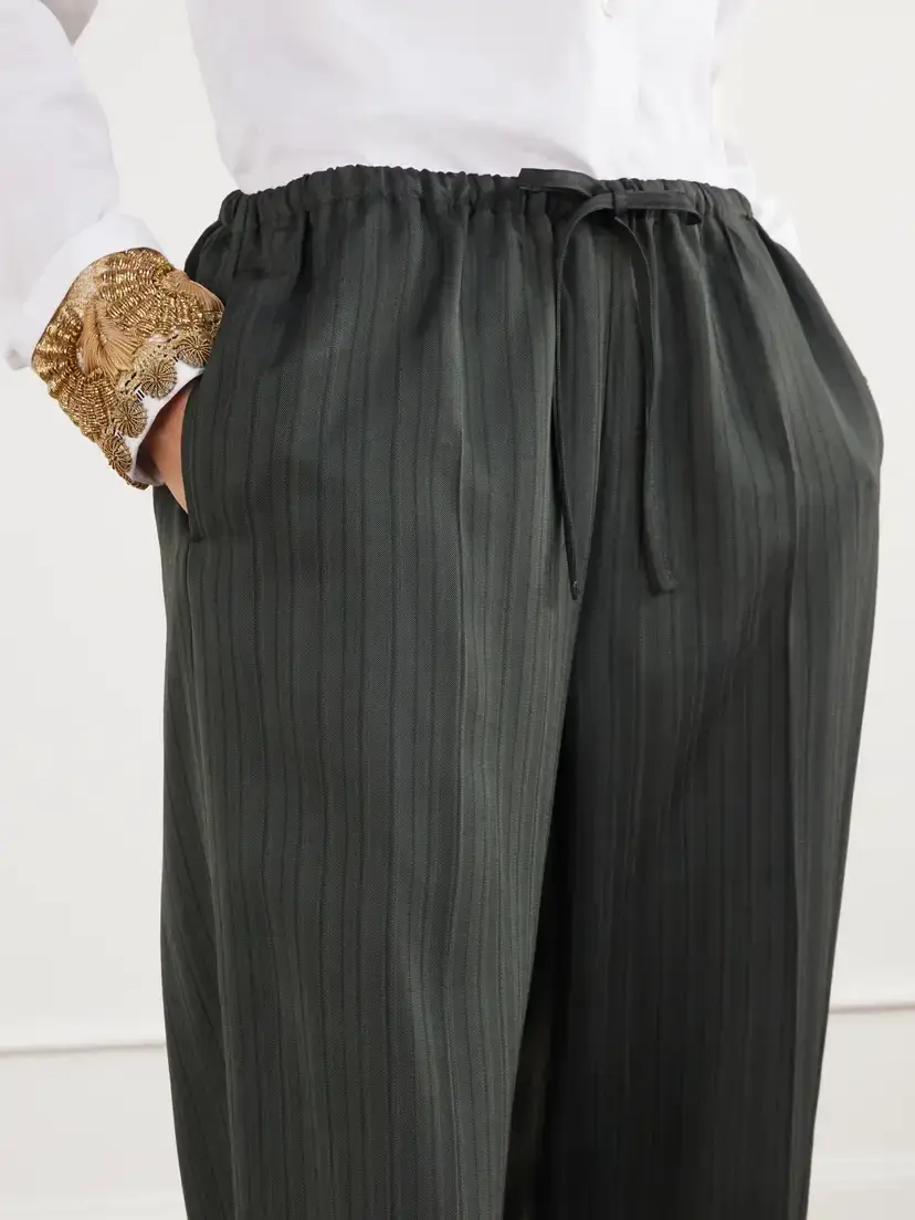 Dries Van Noten Striped Broken Twill Wide-leg Pants | Thumbnail 5 Dries Van Noten Striped Broken Twill Wide-leg Pants | Thumbnail 5