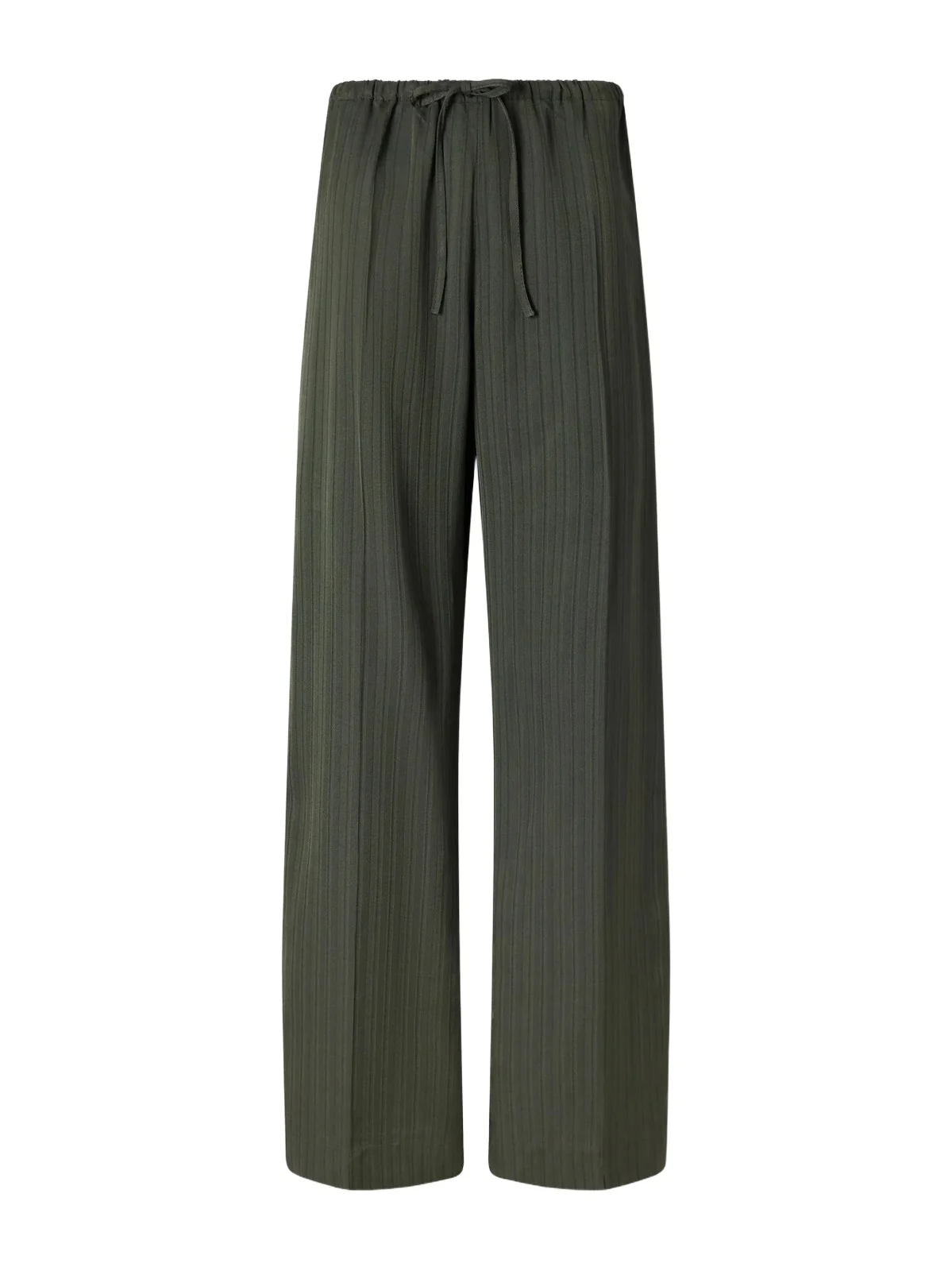Dries Van Noten Striped Broken Twill Wide-leg Pants
