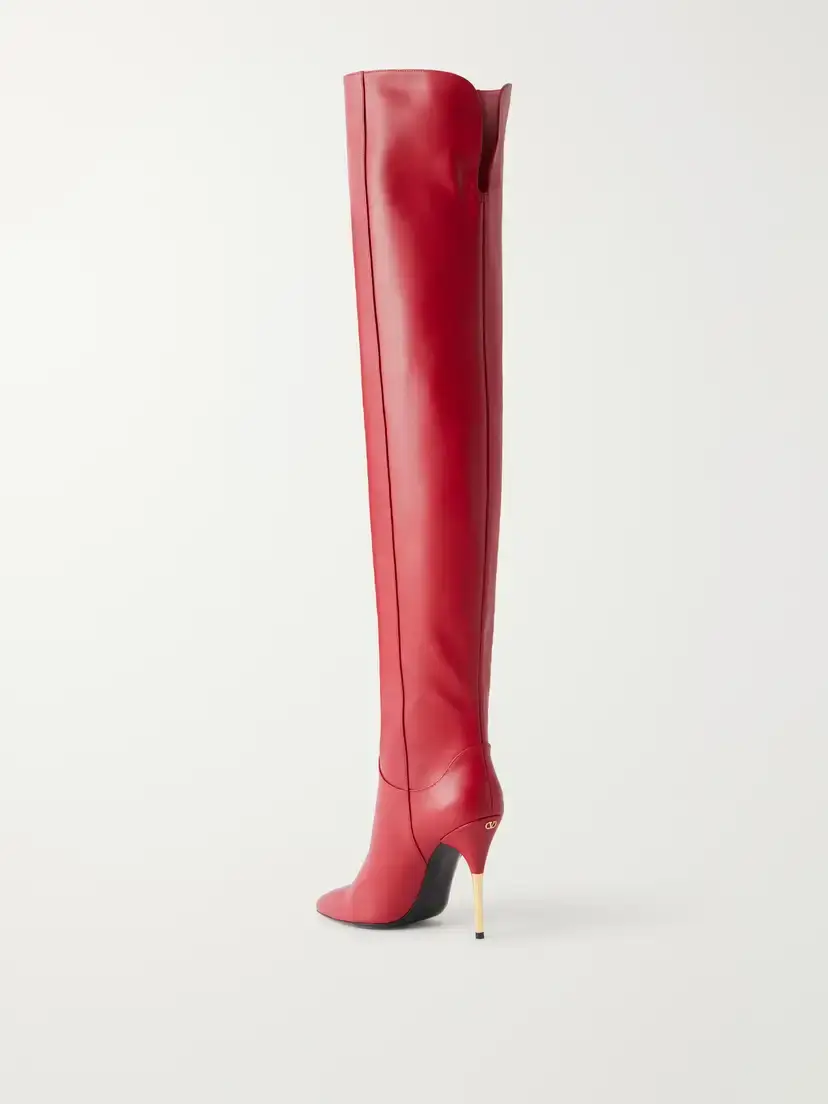 Valentino Garavani Deboot 105 Paneled Leather Knee Boots | Thumbnail 3 Valentino Garavani Deboot 105 Paneled Leather Knee Boots | Thumbnail 3