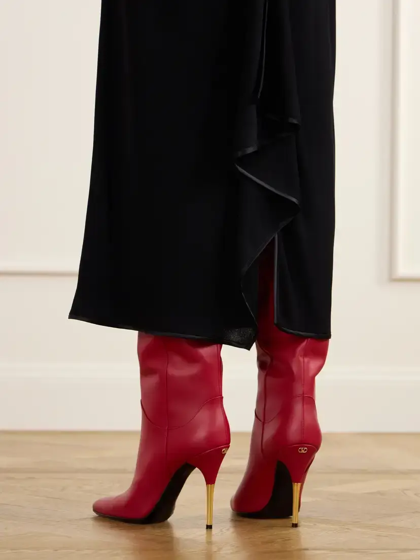 Valentino Garavani Deboot 105 Paneled Leather Knee Boots | Thumbnail 6 Valentino Garavani Deboot 105 Paneled Leather Knee Boots | Thumbnail 6