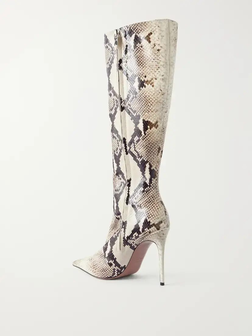 Paris Texas Vera 105 Snake-effect Leather Knee Boots | Thumbnail 3 Paris Texas Vera 105 Snake-effect Leather Knee Boots | Thumbnail 3