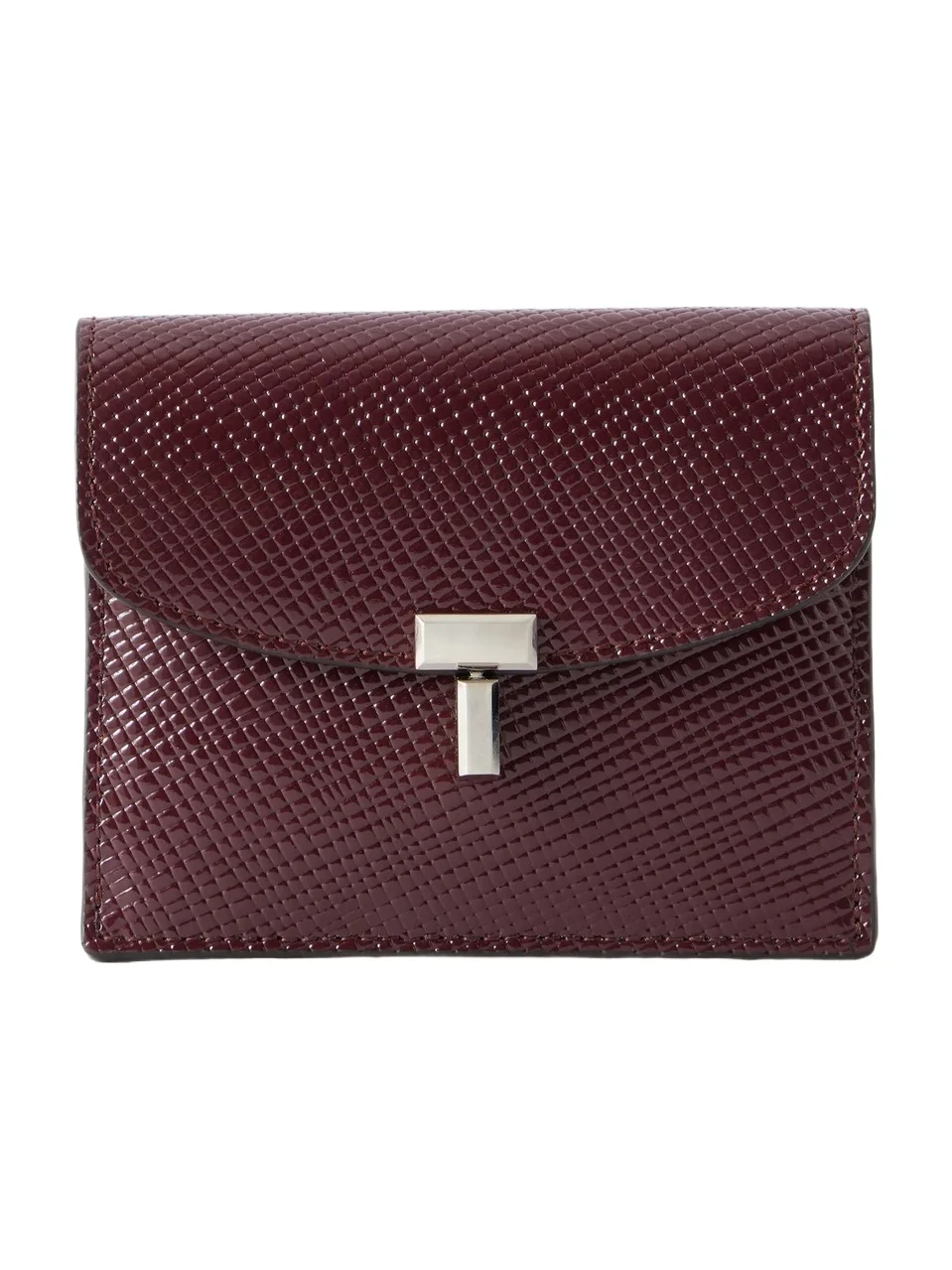 TOTEME T-lock Palmellato Patent-leather Cardholder