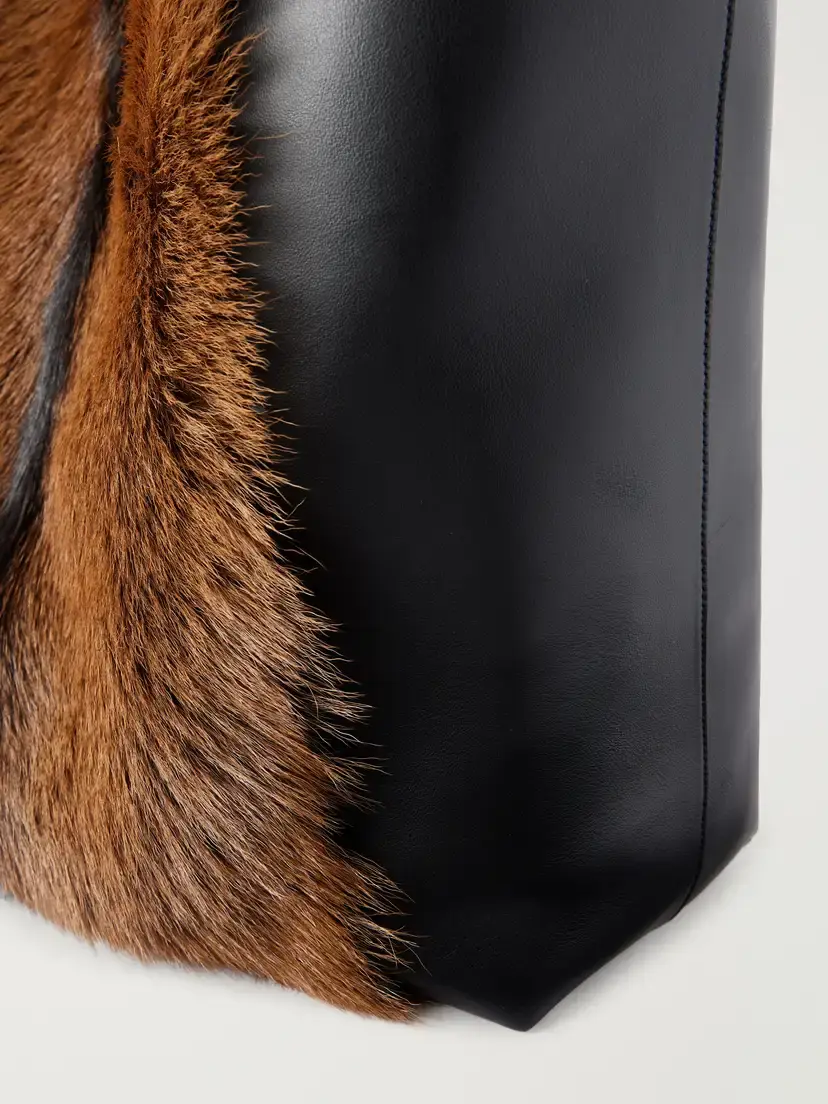 TOTEME Roam Pony Hair-trimmed Leather Tote | Thumbnail 5 TOTEME Roam Pony Hair-trimmed Leather Tote | Thumbnail 5