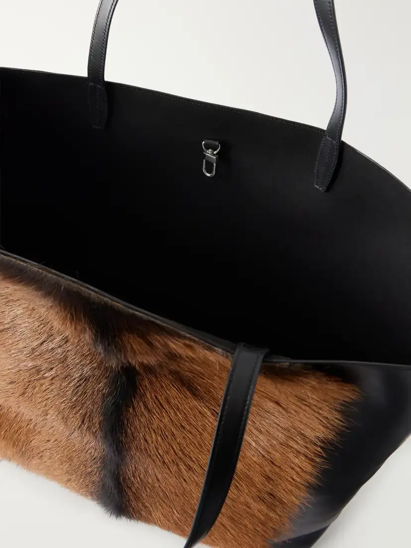 TOTEME Roam Pony Hair-trimmed Leather Tote | Thumbnail 6 TOTEME Roam Pony Hair-trimmed Leather Tote | Thumbnail 6