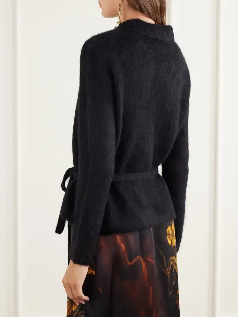 Dries Van Noten Belted Alpaca And Wool-blend Cardigan | Thumbnail 3 Dries Van Noten Belted Alpaca And Wool-blend Cardigan | Thumbnail 3