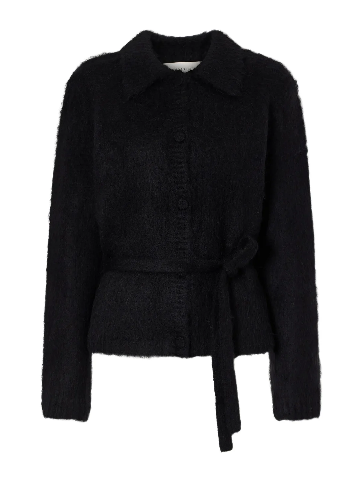 Belted Alpaca And Wool-blend Cardigan - Black