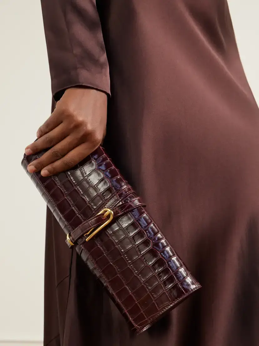 Liffner Belted Croc-effect Leather Clutch | Thumbnail 2 Liffner Belted Croc-effect Leather Clutch | Thumbnail 2