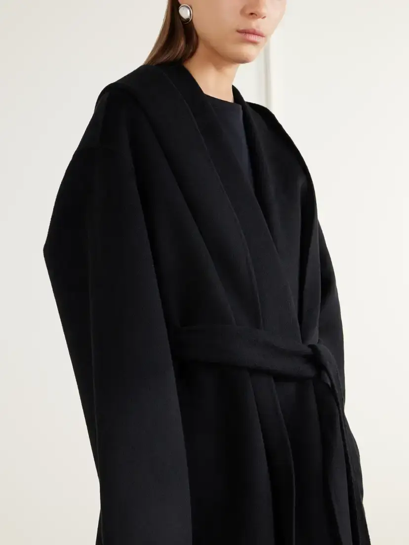 TOTEME Belted Wool-doublé Wrap Coat | Thumbnail 4 TOTEME Belted Wool-doublé Wrap Coat | Thumbnail 4