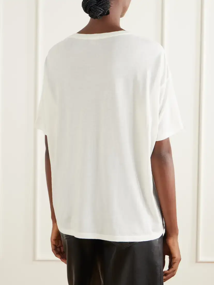 R13 Whatever 13 Printed Cotton And Cashmere-blend Jersey T-shirt | Thumbnail 4