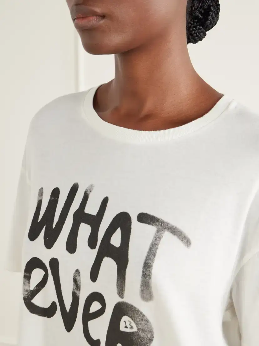 R13 Whatever 13 Printed Cotton And Cashmere-blend Jersey T-shirt | Thumbnail 5