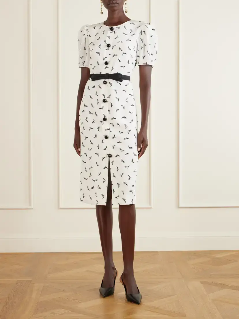 Carolina Herrera Printed Silk-crepe Midi Dress | Thumbnail 2 Carolina Herrera Printed Silk-crepe Midi Dress | Thumbnail 2