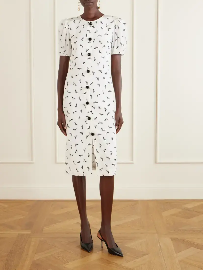 Carolina Herrera Printed Silk-crepe Midi Dress | Thumbnail 3 Carolina Herrera Printed Silk-crepe Midi Dress | Thumbnail 3