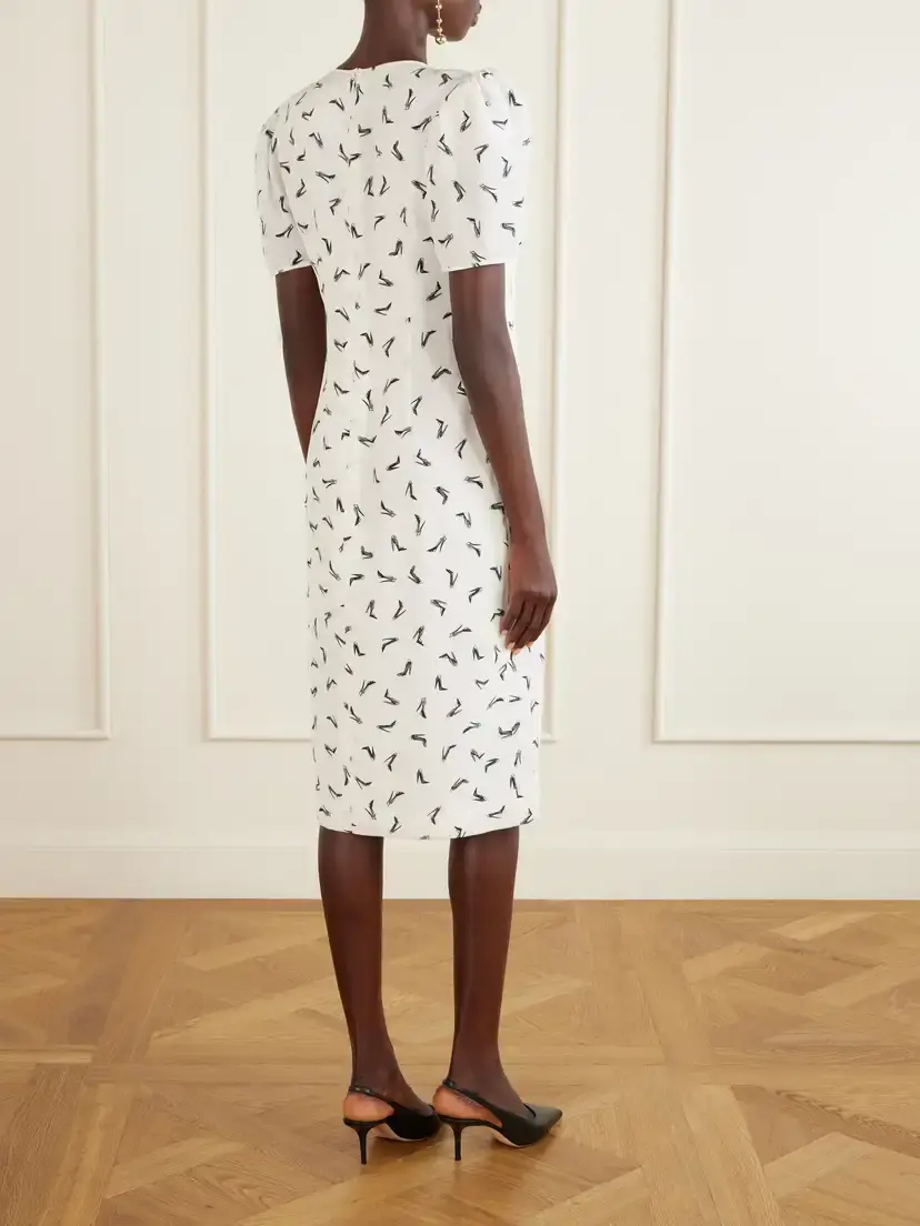 Carolina Herrera Printed Silk-crepe Midi Dress | Thumbnail 4 Carolina Herrera Printed Silk-crepe Midi Dress | Thumbnail 4