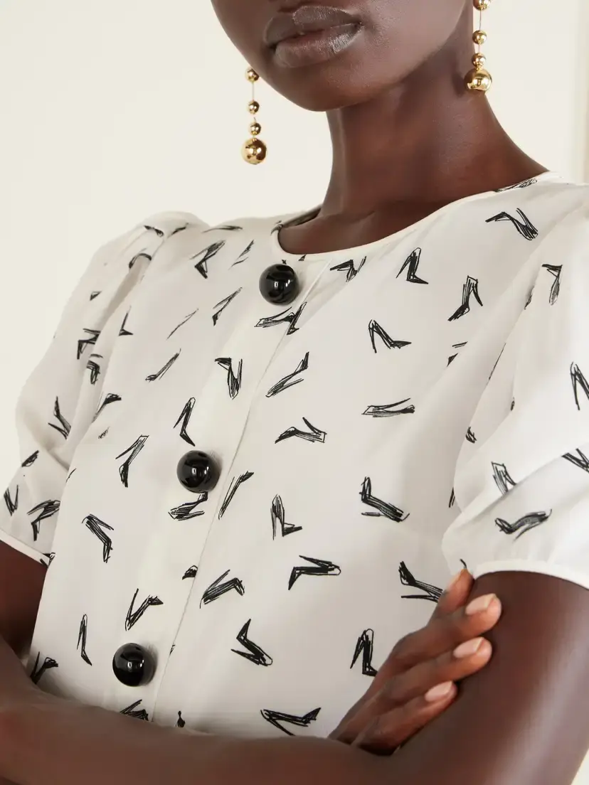 Carolina Herrera Printed Silk-crepe Midi Dress | Thumbnail 5 Carolina Herrera Printed Silk-crepe Midi Dress | Thumbnail 5